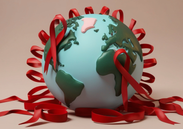 foto mondo e fiocco rosso aids