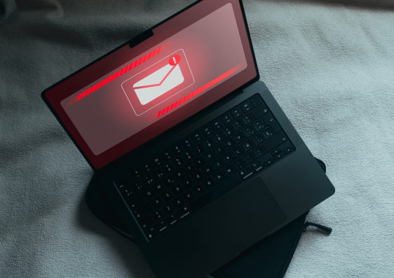 immagine pc con mail truffa